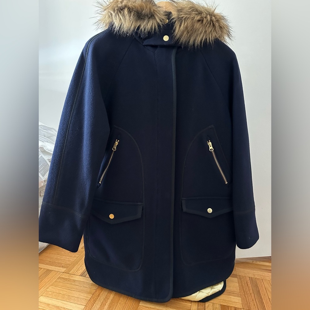 COPY - NEW! J.CREW Summit Parka in Italian Stadium Cloth Wool. New without tags…